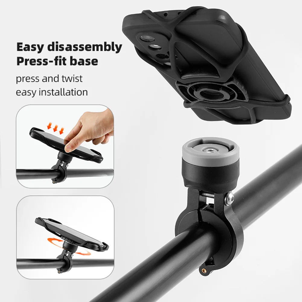 

For Bicycles Silicone Bike Stand 360 Rotation Mount Outdoor Adventures Flexible Viewing Elastic Four-corner Grips