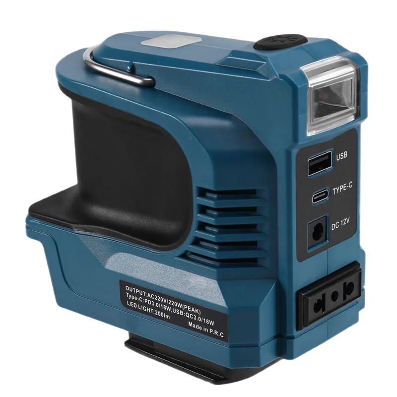 

A76X-For / / Compatible 18V Li- Battery 220W Power Bank Outdoor Inverter Adapter EU PLUG