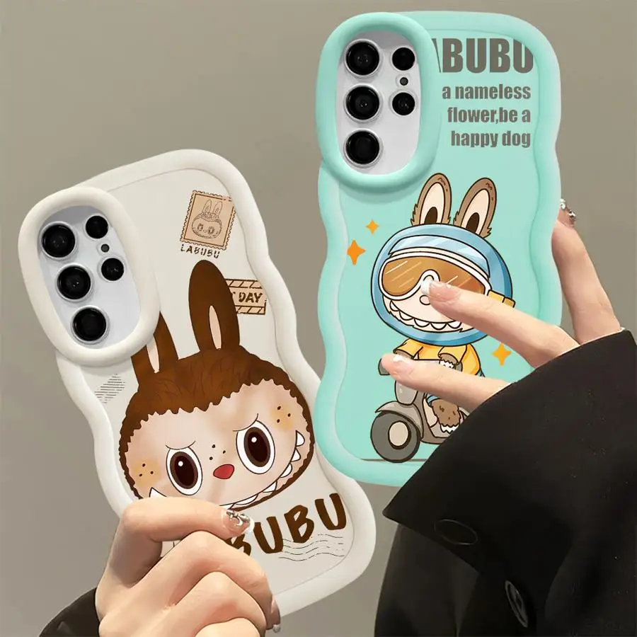 Cute Fun Labubu Phone Case for Samsung Galaxy S21 Note 20 Ultra S22 Plus S24 Ultra S23 FE S20 FE S23 Ultra Soft Cover