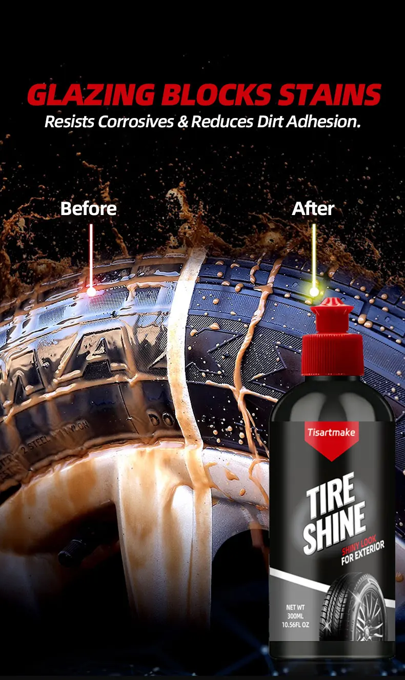 Reifenpflegegel und -conditioner für Autos, verbessert die Farbe und den Glanz der Reifen, verlängert die Lebensdauer der Reifen und schützt vor Rissen und Alterung. – Detail 7