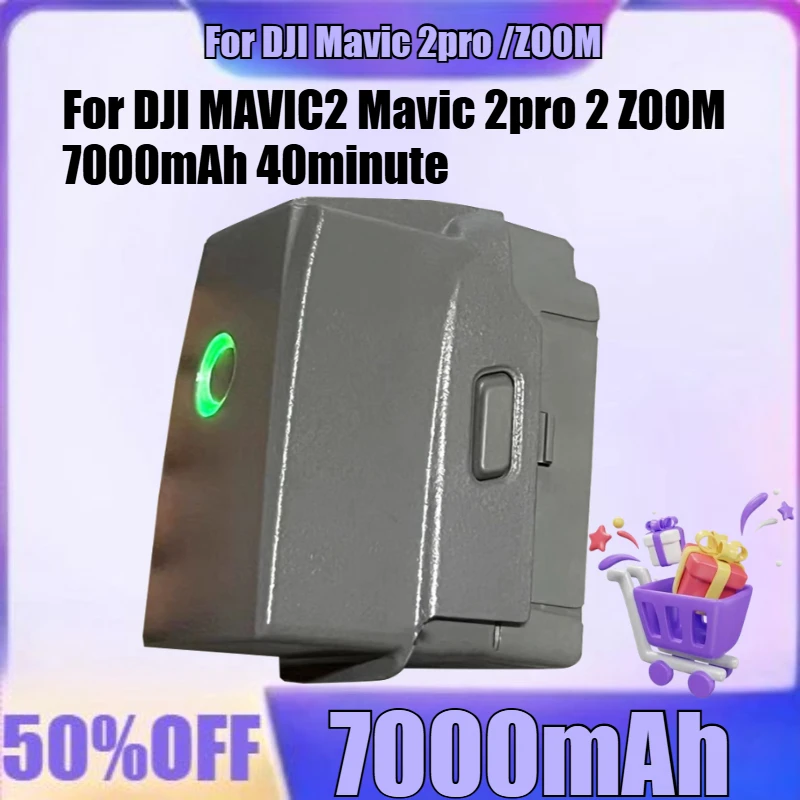 

New for DJI MAVIC2 Mavic 2pro 2 ZOOM 7000mAh 40minute UAV Attachment Expansion Thick Battery