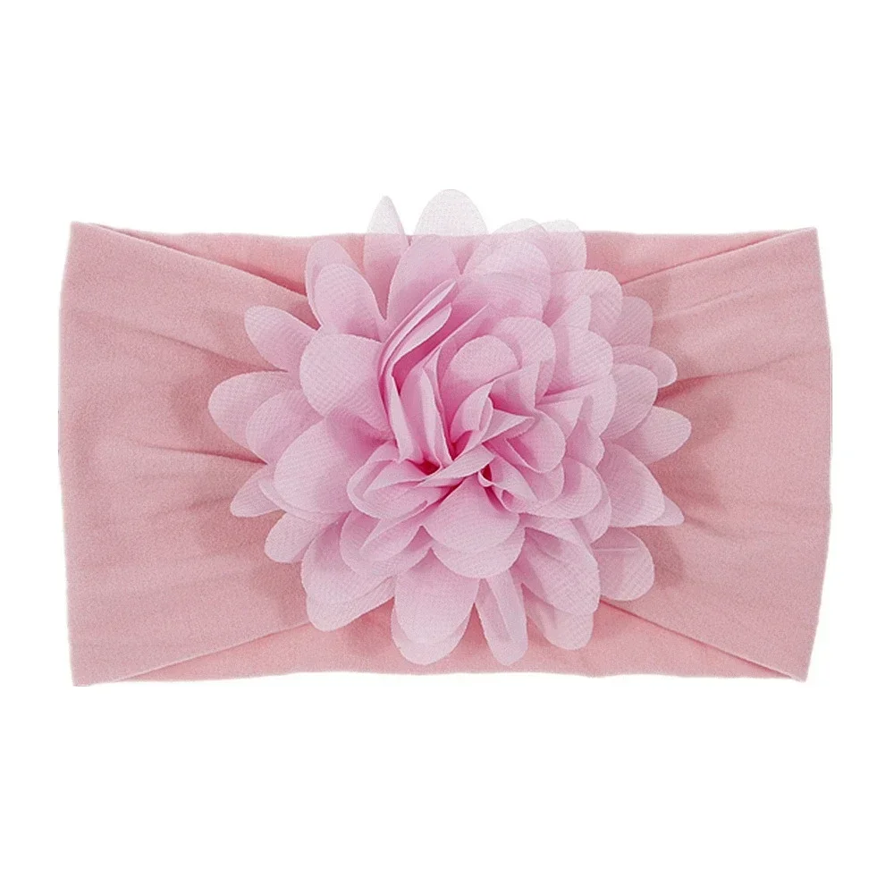 Baby Girls Headbands Tulle Hair Bows Head Wraps Chiffon Flowers Soft Stretchy Turban Headband for Newborn Infant Girls Toddlers