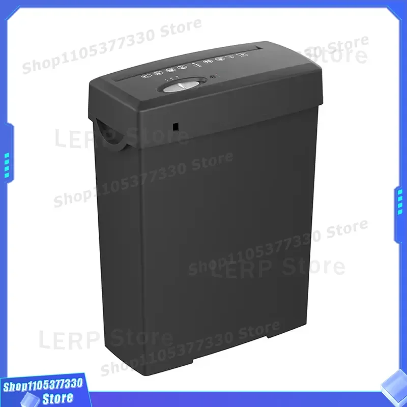 High Quality 6 Sheets Horizontal Paper Shredder 10L Capacity Black Color Small Packaging Machine for Card and Paper 72db Low