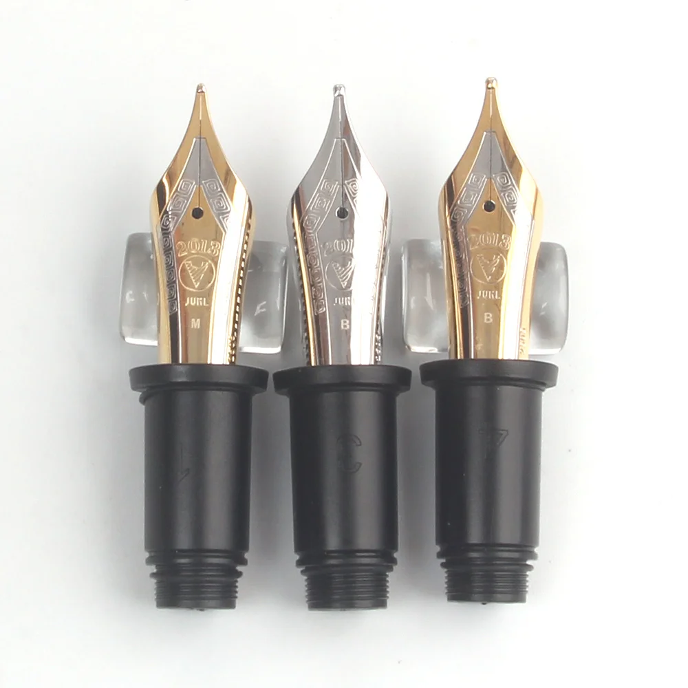 New WingSung 630 Large No.8 Iraurita Silver Gold EF/F/M/B Nib Grip Section for Yongsheng 630 Fountain Pen Accessories Gift