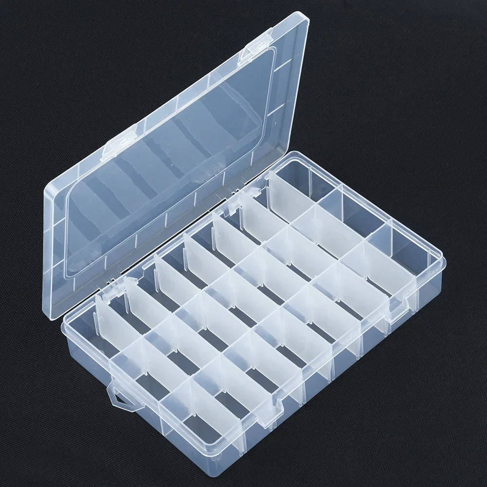 10/15/24/36 Grids Organizer Box For Jewelry Earrings Screw Nails Part Organizer Box Transparent Plactic Storage Box With Divider