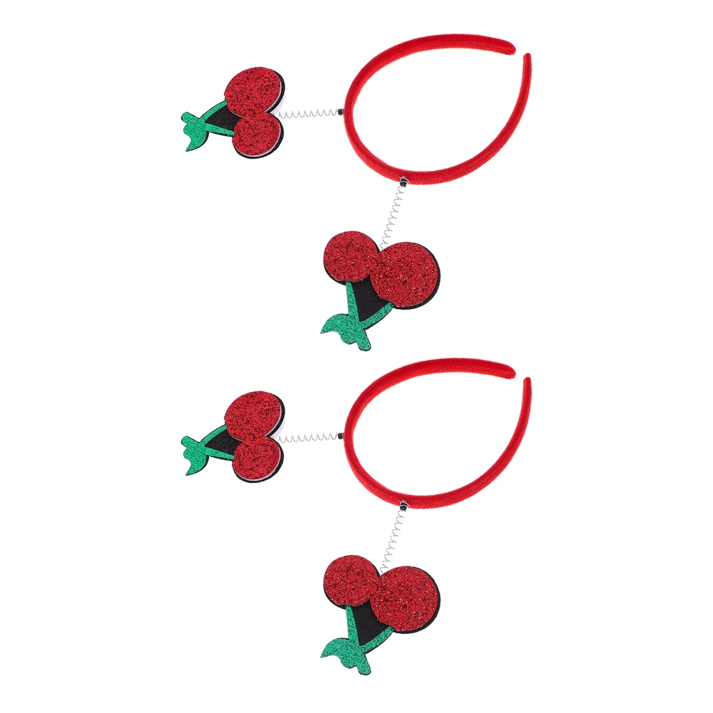 

2Pcs Kids Fruit Headbands Cute Cartoon Style Soft Cloth Material for Birthday Holiday Party Supplies Photo Booth Decoration