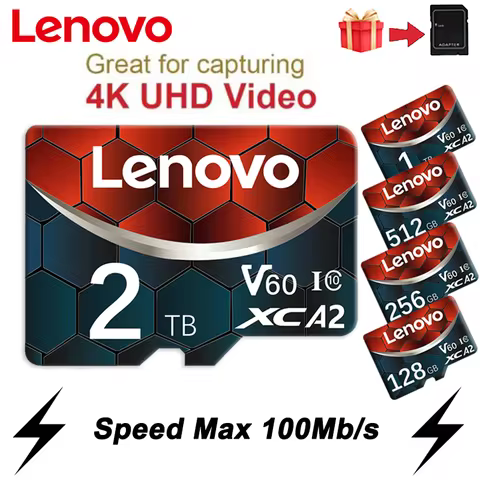 Lenovo 2TB SDXC Memory Card V30 Certified 1TB 512GB 128GB Micro SD High-Speed 160MB/s for Nintendo Switch/Steam Deck