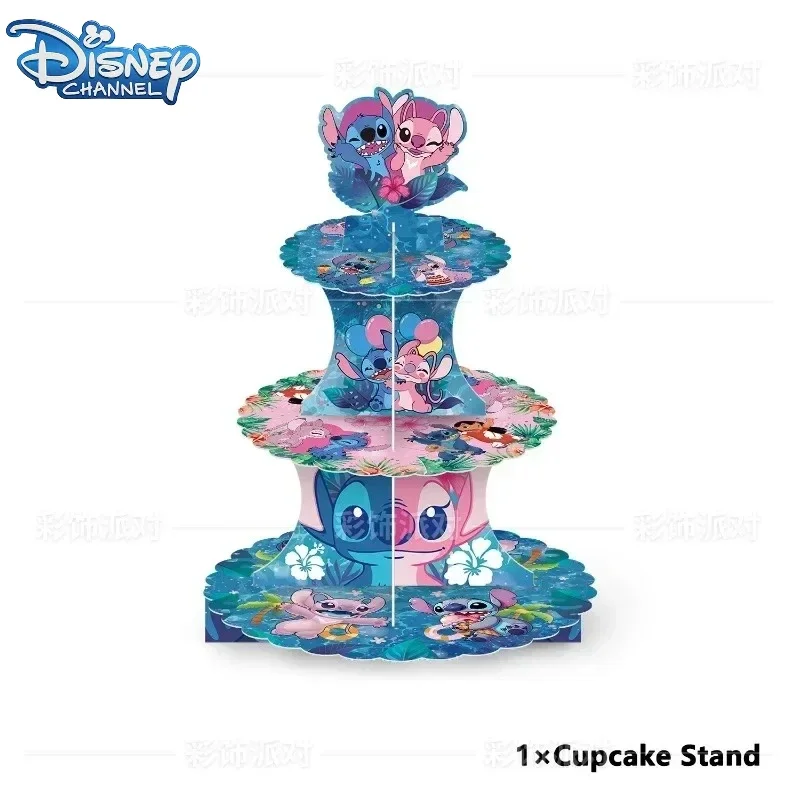 

Disney Interstellar Baby Stitch Birthday Party Cake Rack, 3rd Floor Dessert Stand, Paper Cake Tower, Party Decoration Supplies
