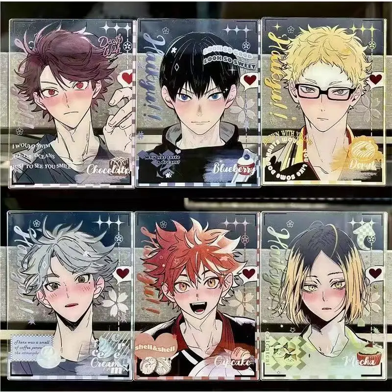 Haikyuu Acrylic Card Sugawara Koushi Transparent Cards Oikawa Tooru Group Photo Card Collection Shooting Prop Desktop Display