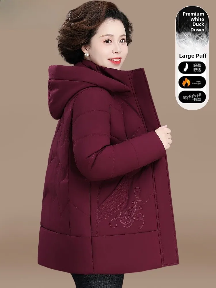 

Утепленное пальто для женщин среднего возраста, зимняя верхняя одежда в корейском стиле, свободный крой