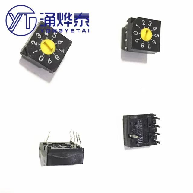 YYT 2PCS DRS3010 coding switch 0-9 rotating 10 gear dial switch 4:1 pin