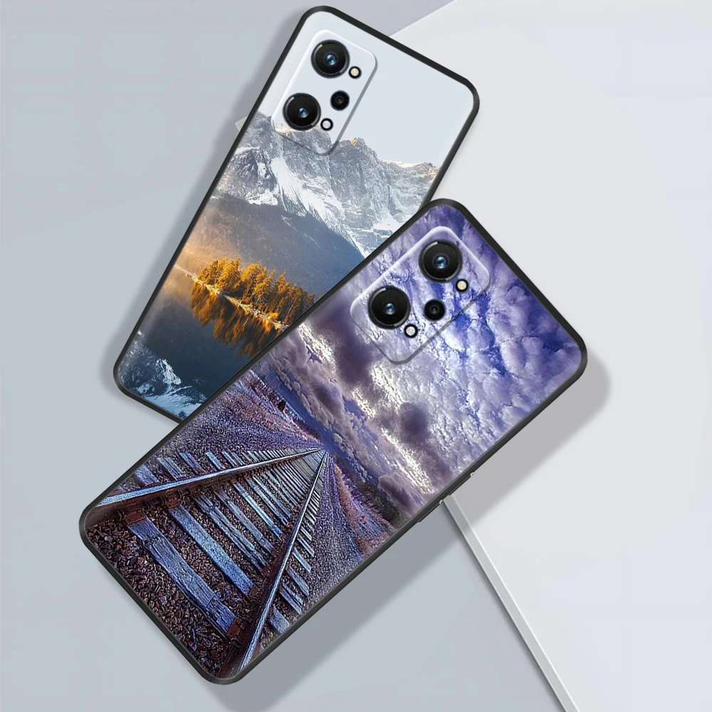 حافظة لهاتف Realme GT Neo 3T بتغطية كاملة على الطراز الفني Funda لهاتف oppo Realme GT Neo3T 5G أغطية هاتف من السيليكون السائل الناعم