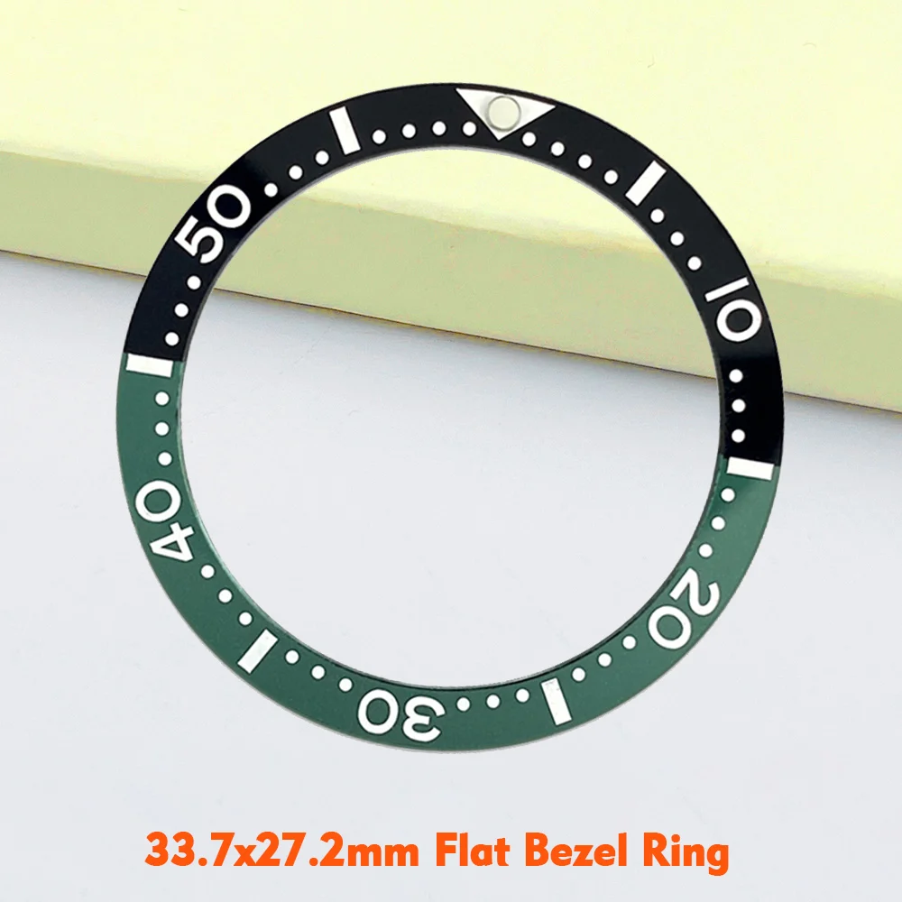 

33,7 мм x 27,2 мм SKX013 кольцо безеля плоская керамическая вставка безеля подходит для NH35 NH36 корпус часов SKX013 вставка безеля кольцо подарки