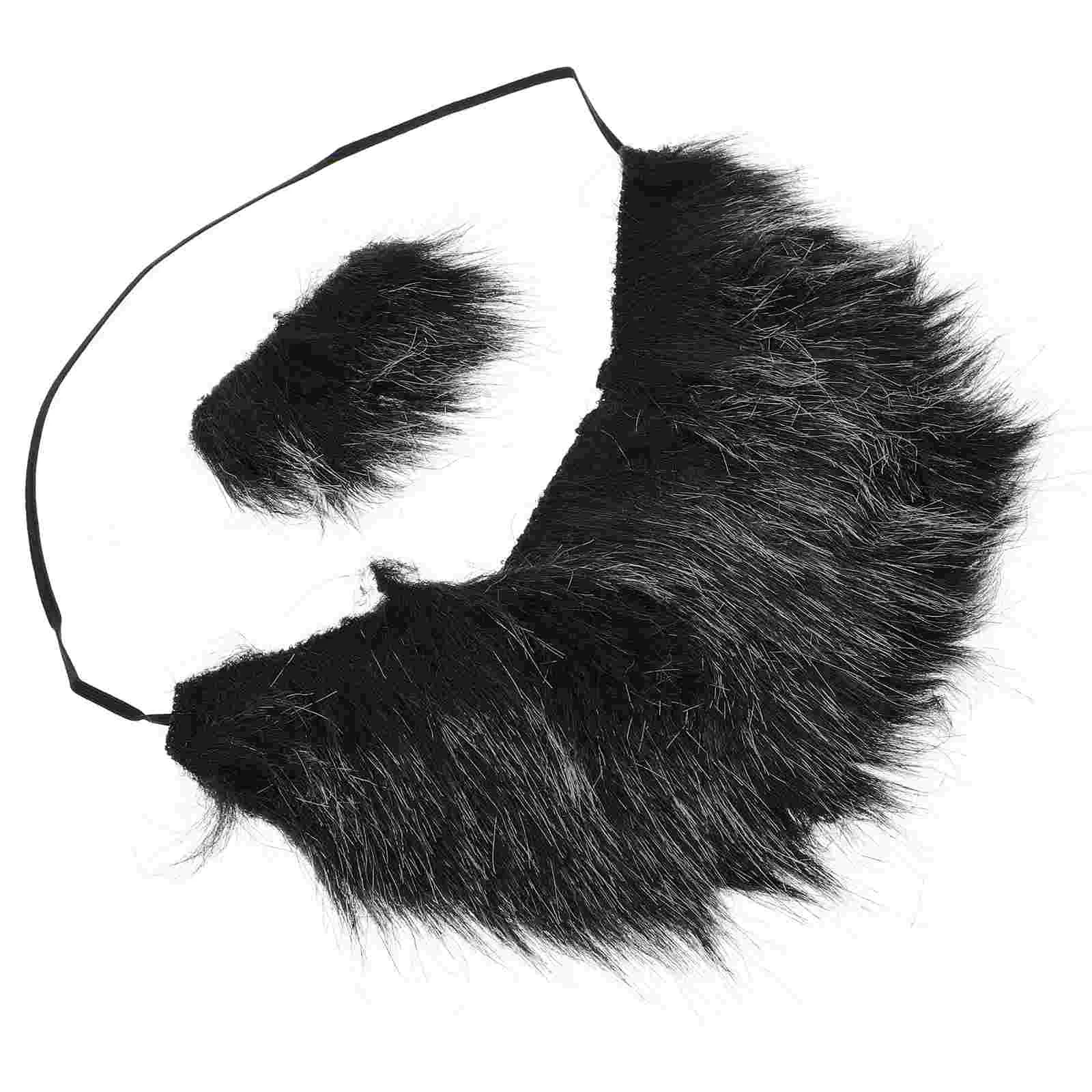 

Cosplay Accessories Fake Mustache Funny Beard Face Costume Facial Hair Props Party Supplies Black Elder