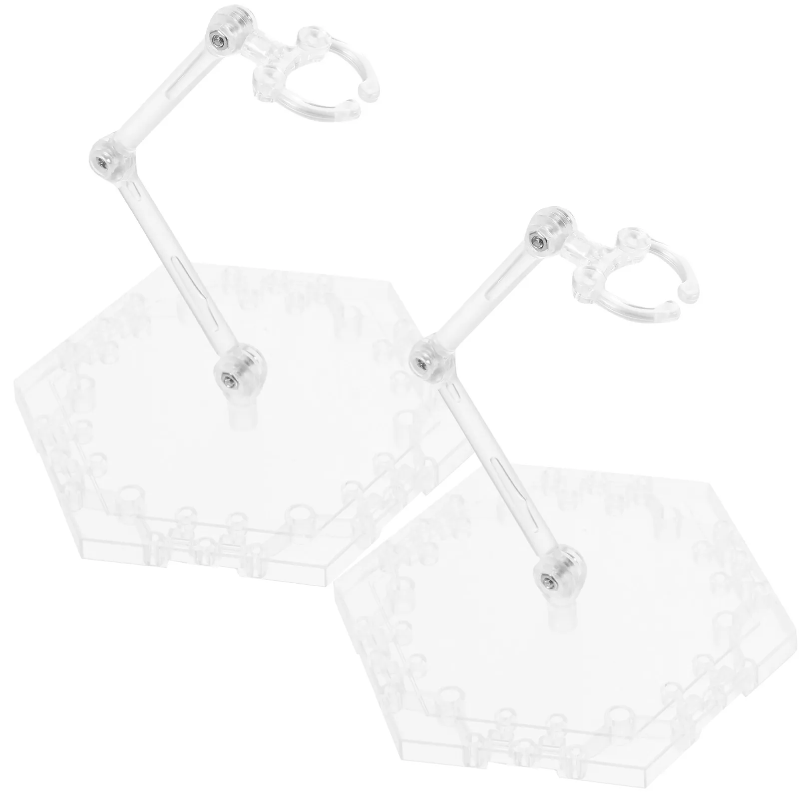 

2Pcs Adjustable Action Figure Stands Plastic Desktop Display Holders Stable Support Frame for Collectors Display Supply