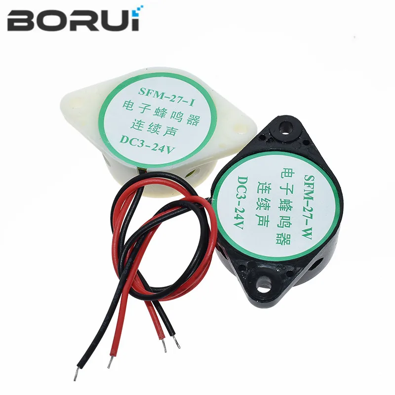 SFM-27 3-24V 12V 95DB Active buzzer High-decibel Electronic Buzzer Beep Alarm Intermittent / Continuous For Arduino diy Buzzer