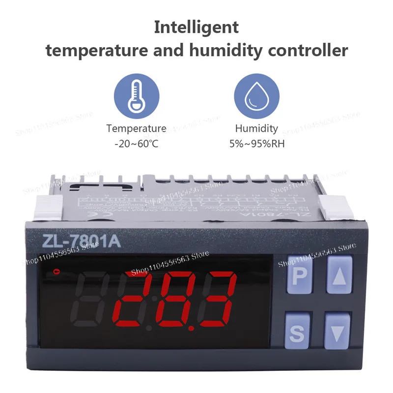 ZL-7801A Intelligent Temp & Humidity Controller, Automatic Incubator Hot/Cold Regulator