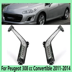 Car Front Bumper Daytime Running Light Assembly LED Fog Light For Peugeot 308 cc Convertible 2011 2012 2013 2014 6206X4 6208X4
