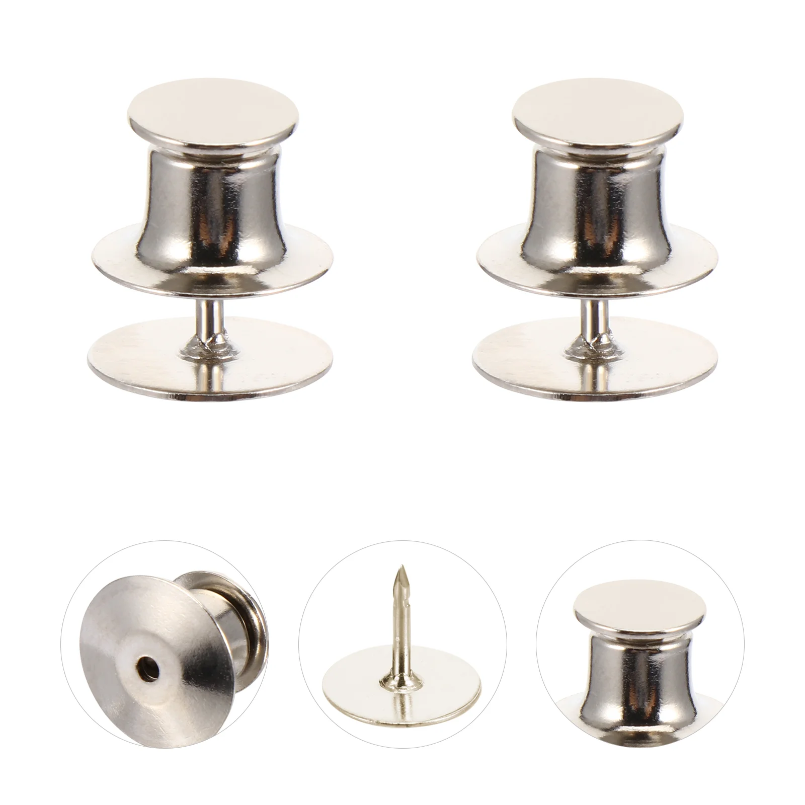 

50 Sets Flat Top Buckle Clutch Tie Tack with Back Blank Pin Tacks Copper Pine Supply