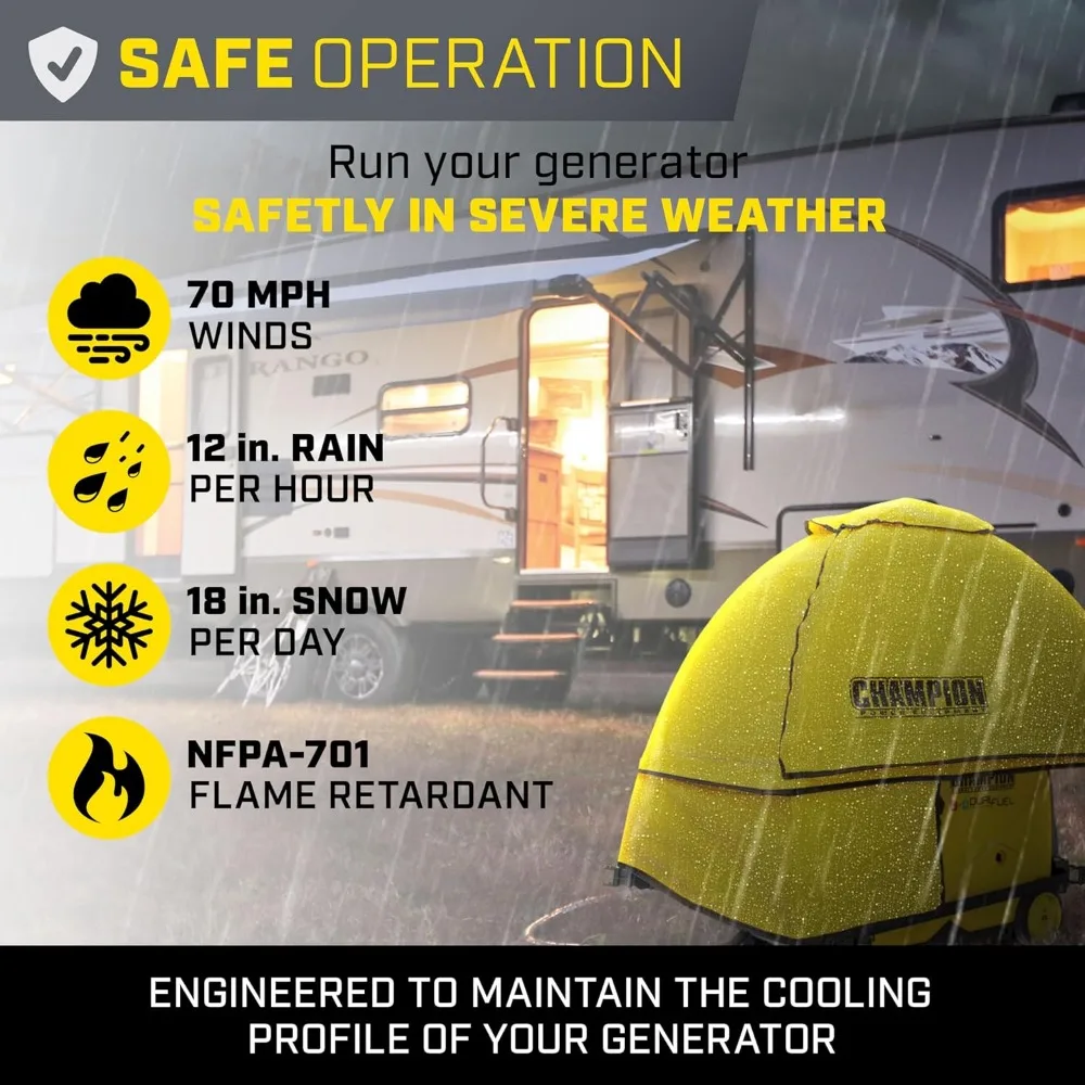 Severe Weather Inverter Generator Cover By GenTent for 2000 To 11,000 Starting Watt Inverters