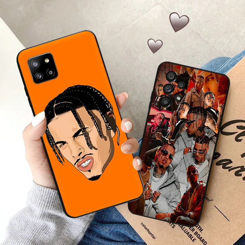 Singer Rauw Alejandro Silicone Black Phone Cases for Samsung Galaxy A54 5G A04 A03 A34 A01 A02 A50 A70 A40 A30 A20 S A10 E Cover