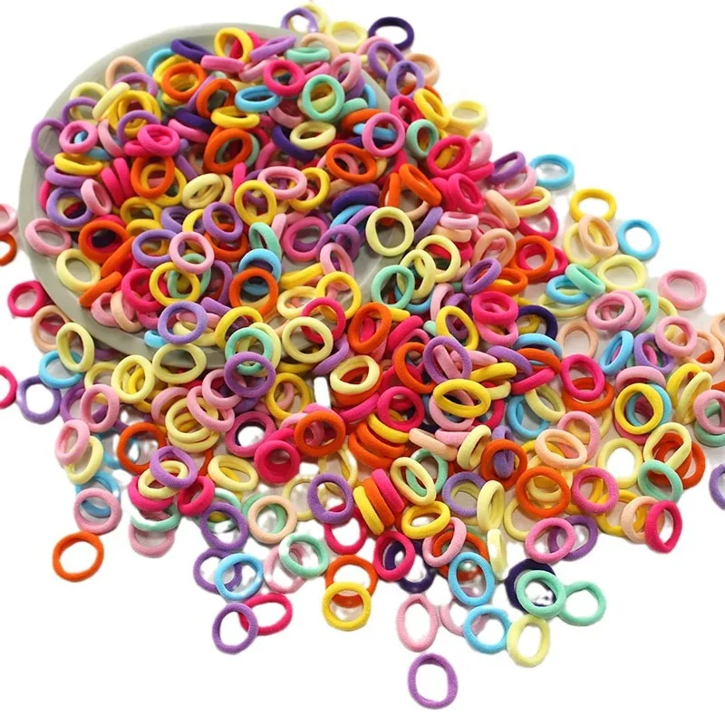 100pcs/bag Children's Hair Ring High Elasticity Hair Band for Girls Thumb Rubber Band Baby Hair Ties