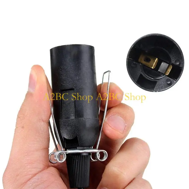 A2BC Salts Lamp Cord Hanging Cord Cable 5.9Ft with E14 Socket On/ Button Pendant Lighting EU Plush Lamp Cord