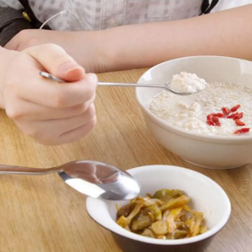 

Набор из 5 столовых приборов: ложки для супа из нержавеющей стали, современный простой дизайн, гладкая ручка, премиум-качество, для кухни и столовой