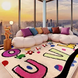 Dopamine Color Living Room Decoration Carpet Fluffy Soft Lounge Rug Large Area Rugs for Bedroom Home Thicken Anti-slip Floor Mat