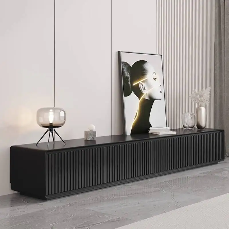 

Minimalist Decor White Tv Cabinet Simple Luxury Living Room Tv Cabinet Modern Storage Black Szafka Pod Telewizor Furniture Home