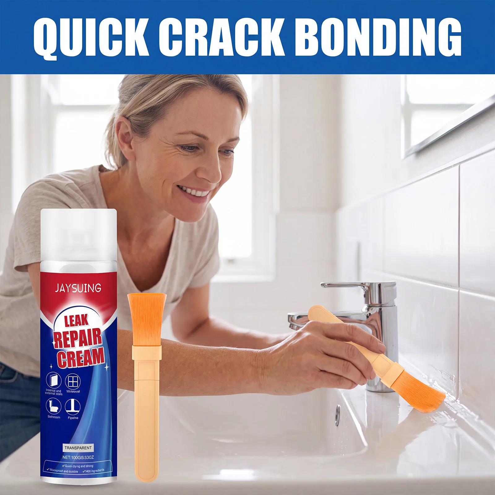Transparent Waterproof Leak Repair Sealant Indoor Outdoor Anti Leakage Coating Wall Roof Crack Filler Household Protection