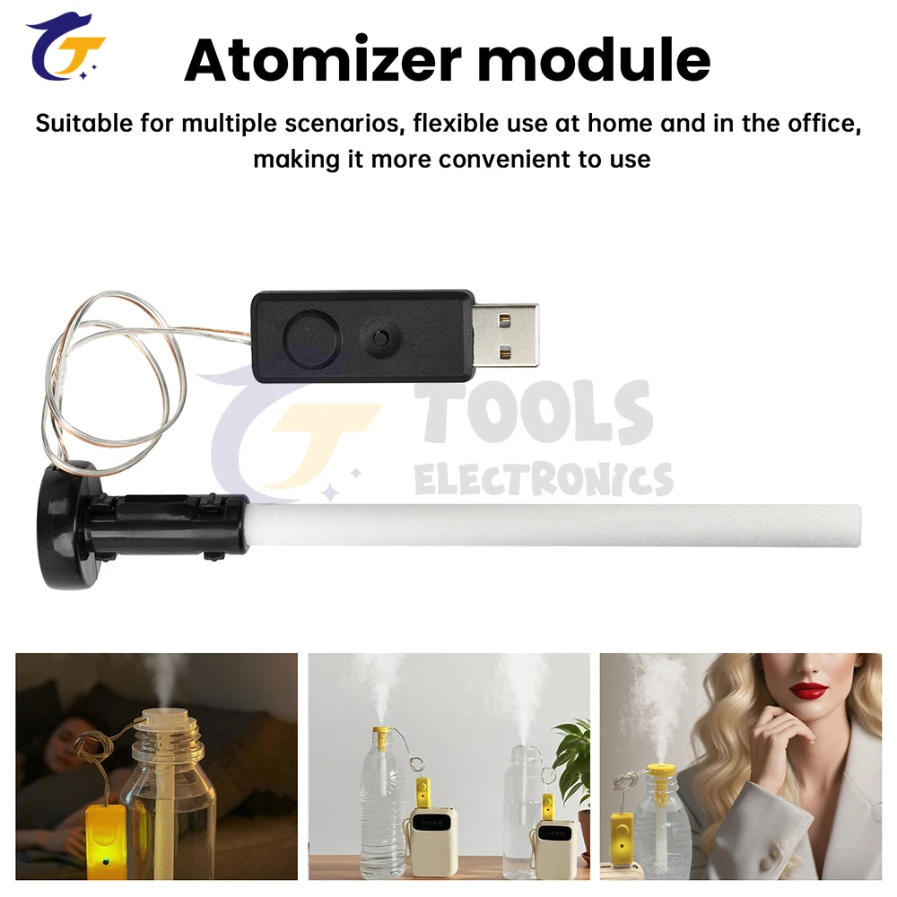 

Mini USB Humidifier Module DC 5V Single Spray Humidification Module Ultrasonic Atomization Control Humidifier