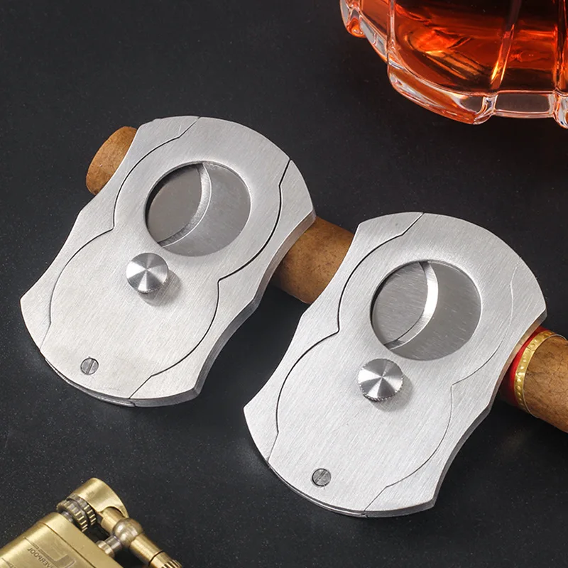 Cigar Cutter Knife Cigar Scissors Stainless Steel Cigar Knife Double Blades Cigar Cutter Puncher Guillotine Smoking Cigar Tool