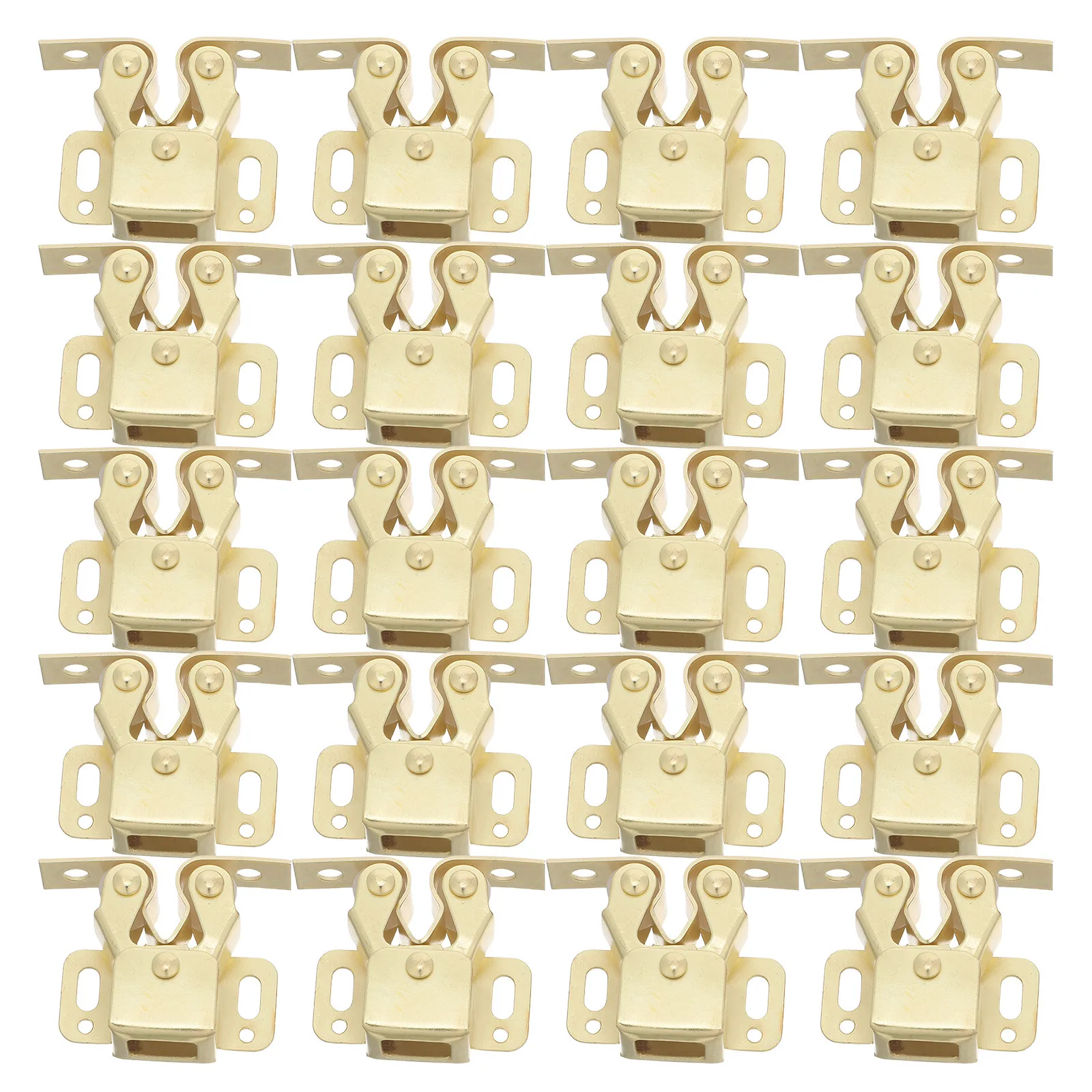 20 Pcs Cupboard Latch Hook Cabinet Locking Hardware Door Double Roller Catch Latches for Cabinets