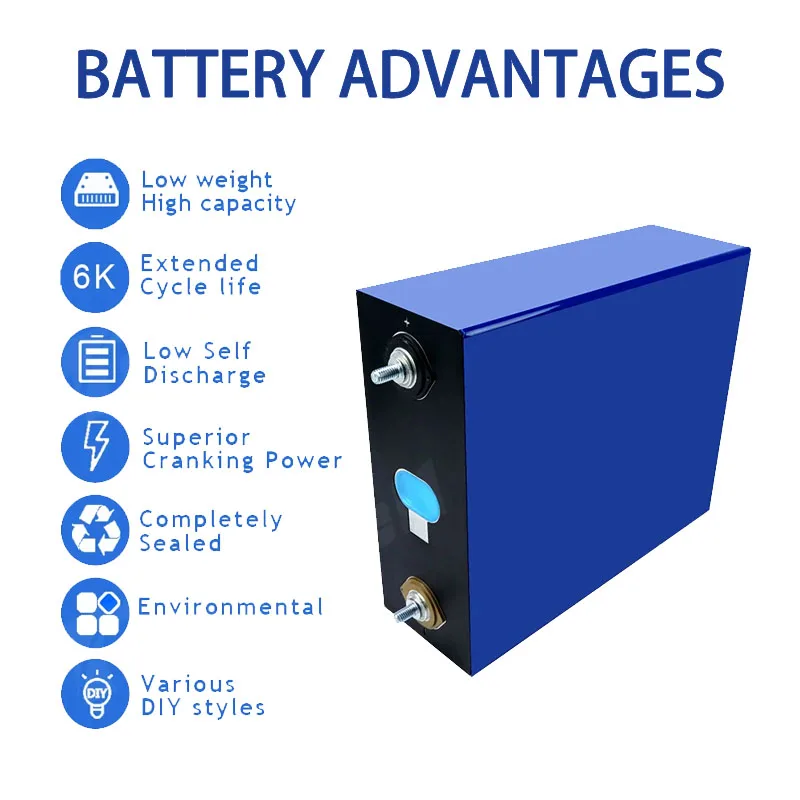

1-32pcs DIY LiFePO4 Rechargeable Battery 24V 48V 340Ah 10000 Cycle 3.2V Caravan Marine Solar Energy System Suitable No Tax