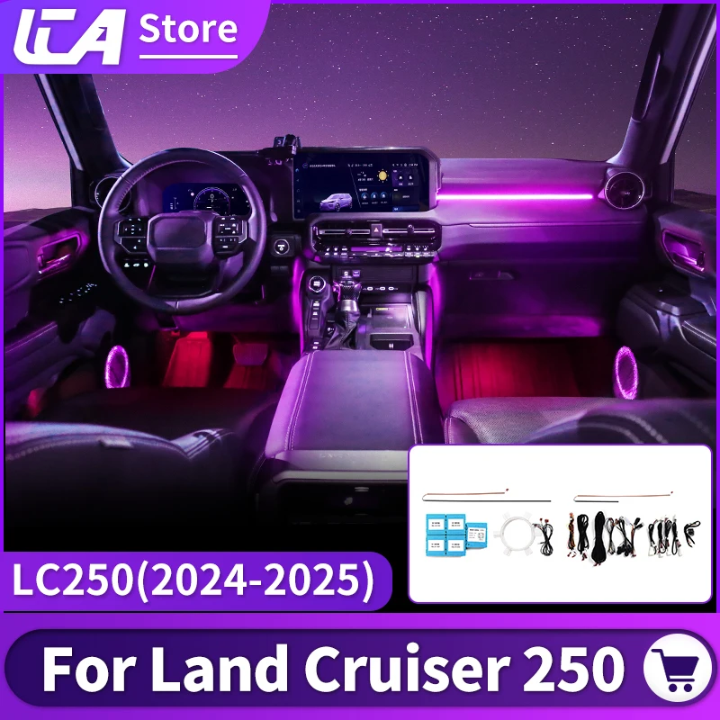 

For Land Cruiser Prado LC250 First Edition 1958 Whole vehicle atmosphere lamp Interior Upgraded Accessories Lighting 2024-2025