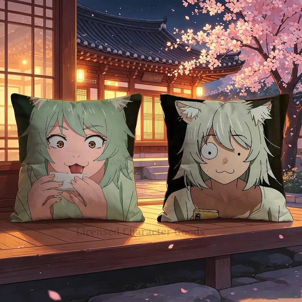 C-Chainsmoker Y-Yani Y-Yaniko C-Cat Square Cushion Cover Weird Aesthetic Library Book Page Print Pillow Cover