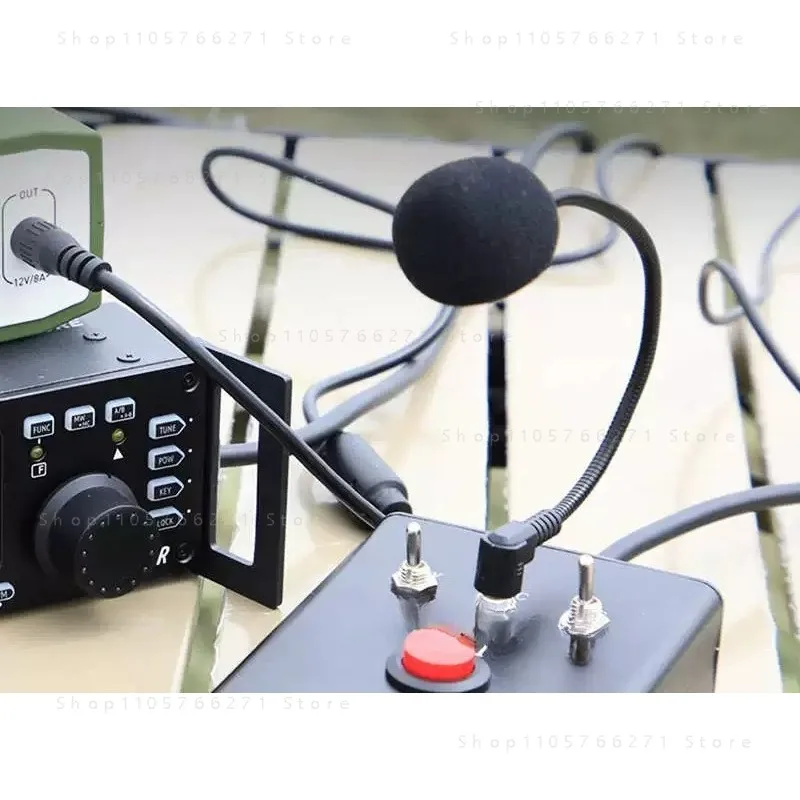 For Multi Function Microphone DIH-1  Shortwave Radio CW Key Microphone PTT Support External Speaker/Headphone