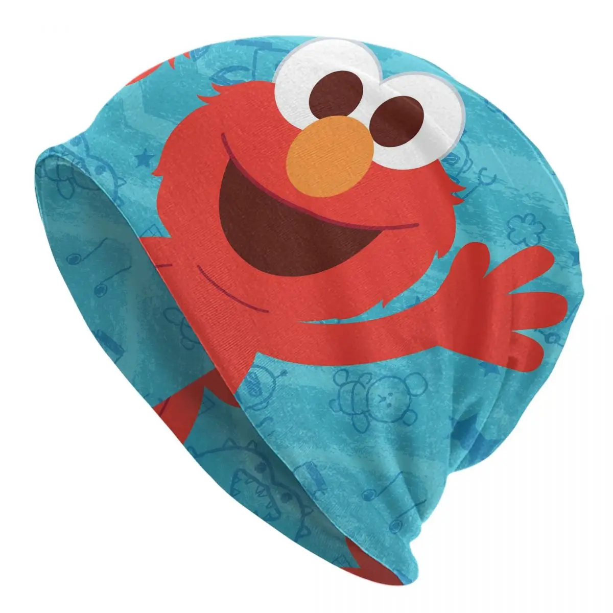 Sesame Street Cartoon Bonnet Hats Fashion Outdoor Skullies Beanies Hats Elmo for Men Women Warm Dual-use Caps