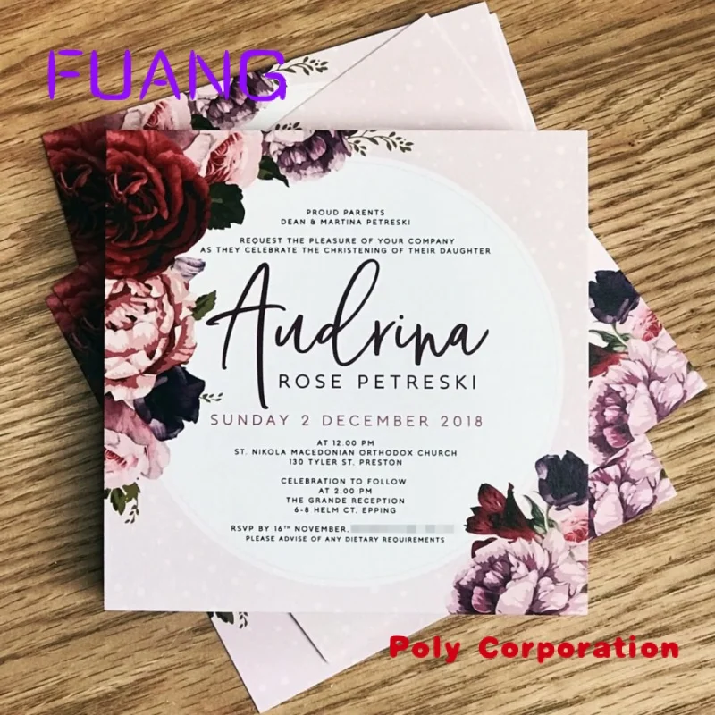 Custom  Recycled Paper Thank You Greeting Card Postcards with Logo Customized Fancy Design Offset Custom Printing Business card