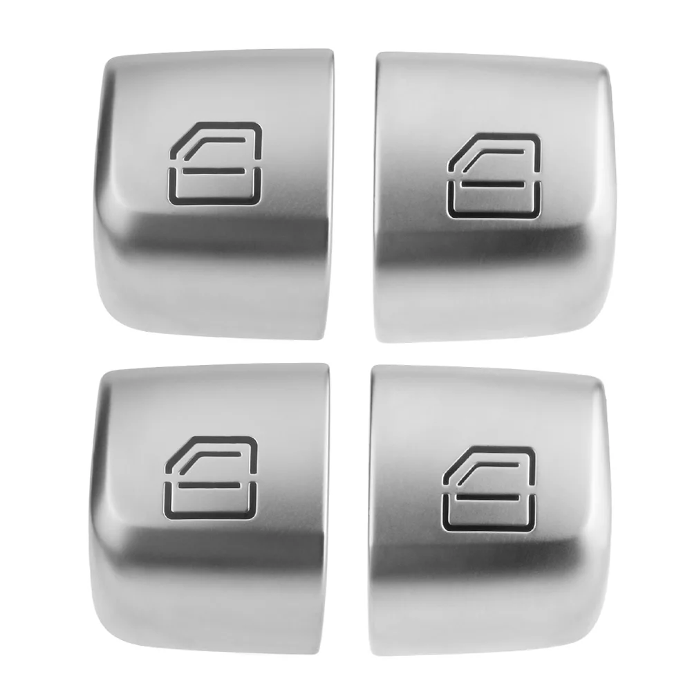 4pcs/set Master Window Switch Repair Button Caps for Mercedes C Class