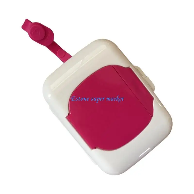 090B Travel Baby Wipe Dispenser Case Wet Wipes Storage Box with Convenient Handle Essential Travel Accessory for Diaper Bags