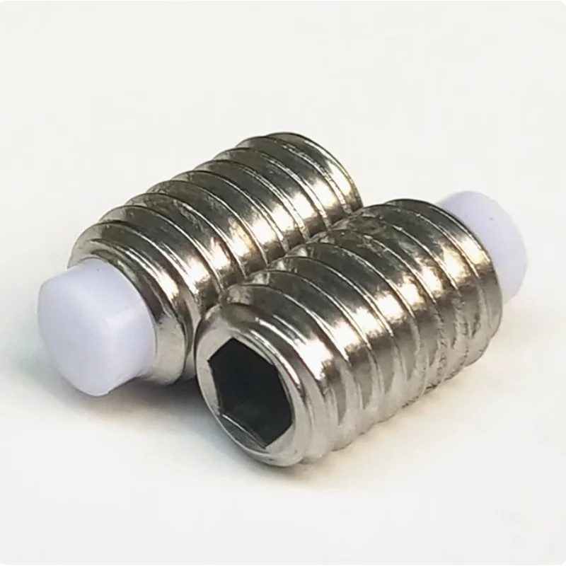 M2 M2.5 M3 M4 M5 M6 M8 M10 304 Stainless Steel Hex Socket Plastic Nylon Dog Convex Point Tip Grub Headless Bolt Set Screw
