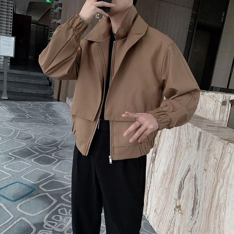 

Осенне-зимний костюм-тройка для мужчин, новые стили для подростков, толстые и короткие стили