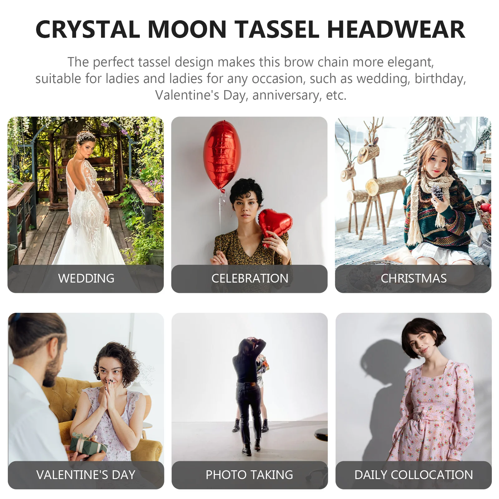 

6 Pcs Bohemian Headwear Headbands Cute Decor Hair Accessories Confident Headpiece Women Metal
