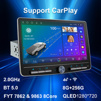 Cogamich10.1-inch Carplay Android Car 1 DIN Car Multi functional Button Intelligent System Car Multimedia Car FM Radio Bluetooth