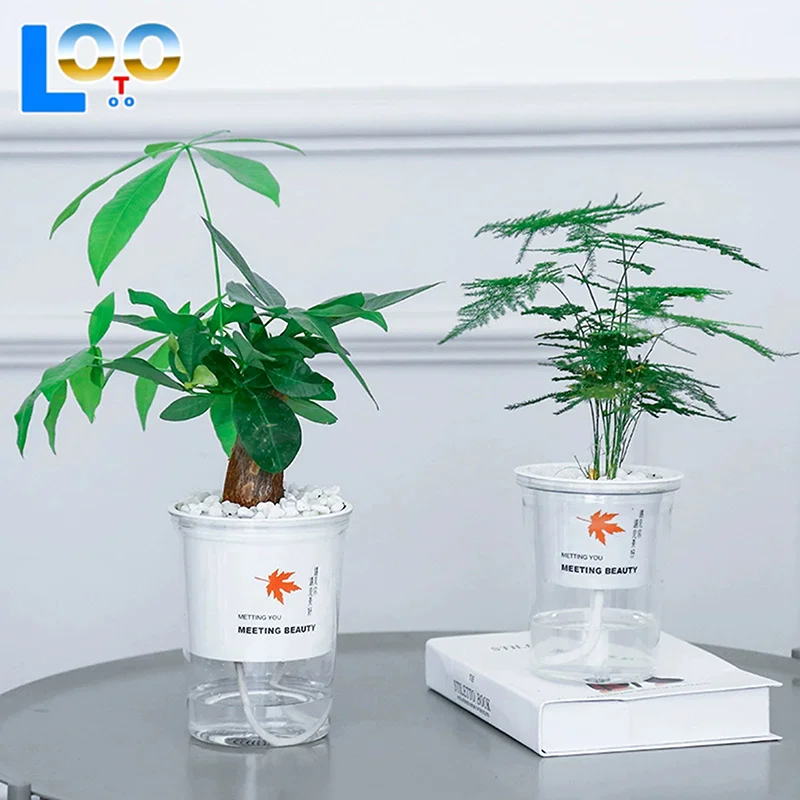 Белый цветочный горшок 4,33/4,92/5,51 дюйма с автоматической присоской, семейный горшок