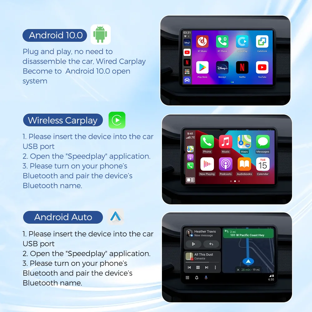 Carplay Ai Box Wireless Android Auto Smart TV Box sistema intelligente per Auto Android 10.0 per Mazda Volvo Benz Toyota Kia Ford MG VW