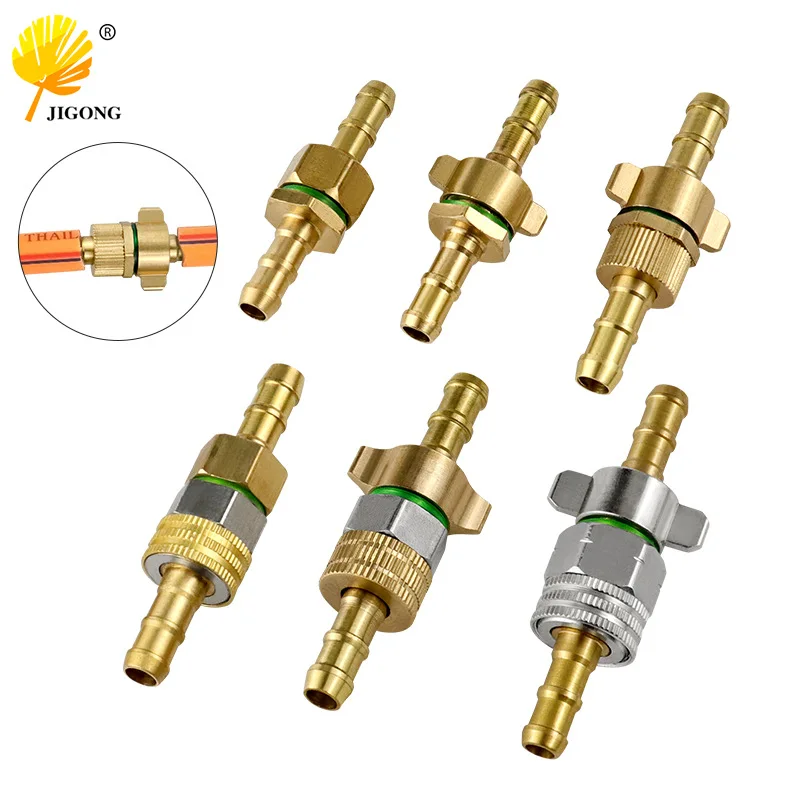 Hexagonal two-angle multi-specification hose copper joint, chrome-plated split joint, high-pressure dispensing machine copper jo