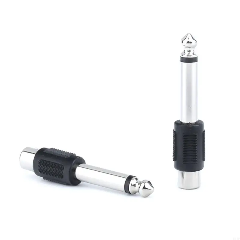 E1pf 1/4in 6.35mm phích cắm nam sang bộ chuyển đổi plug rca plug của RCA